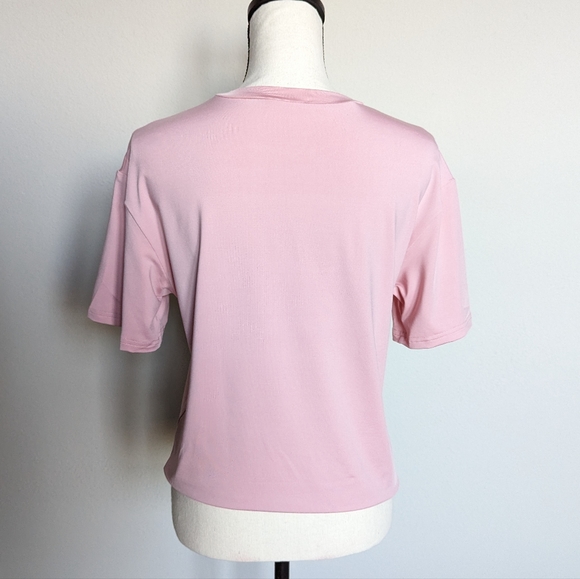 Pink and white western Howdy short sleeve tshirt top size M - Picture 2 of 4